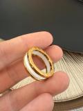 Anello Bvlgari B.Zero - 1 fascia ceramica bianco base oro