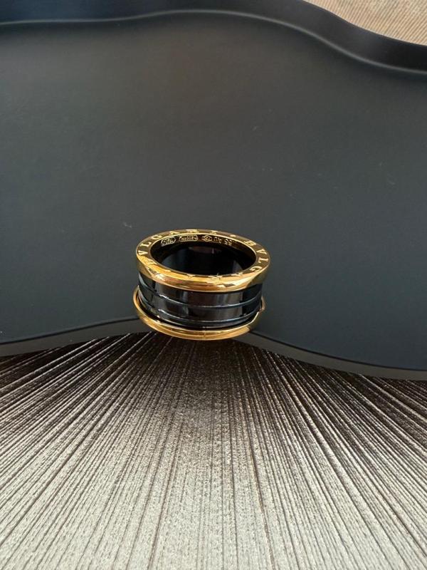 Anello Bvlgari B.Zero - 3 fasce ceramica nera base oro