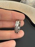 Anello Bvlgari B.Zero - 1 fascia argento con brillantini