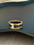 Anello Bvlgari B.Zero 1 fascia ceramica nera base oro