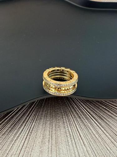 Anello Bvlgari B.Zero - 2 fasce oro con brillantini