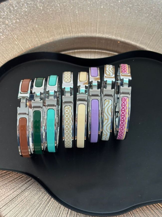 Bracciali clic Hermes sottili 8mm misura 17 base Silver