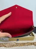 Borsa / portafoglio Felicie Damier interno rosso - 21x13x3cm