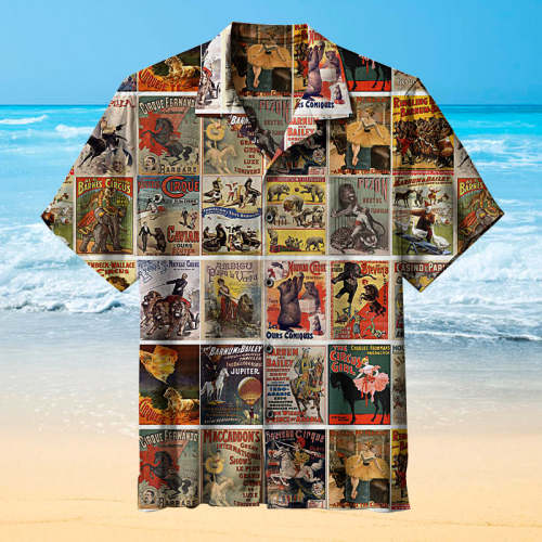 Vintage Circus Animals & Horses |Unisex Hawaiian Shirt