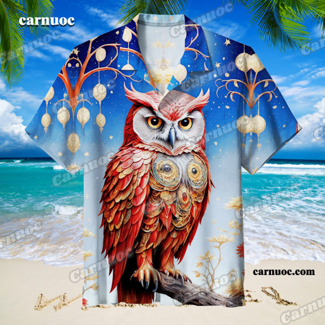 Owl - Bold, Majestic, and Mysterious - Captivating Fashion Statement l Hawaiian Shirt