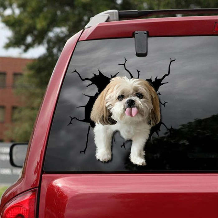 FUNNY SHIH TZU STICKER 8