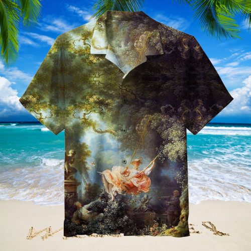 The fragrant floating swing|Unisex Hawaiian Shirt