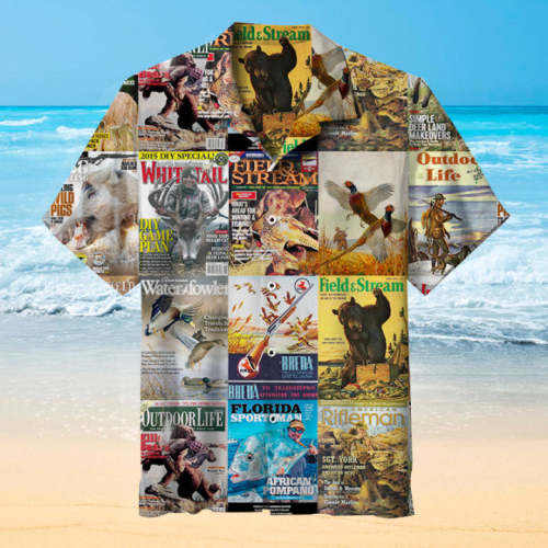 Hunting Magazine Collage |Unisex Hawaiian Shirt