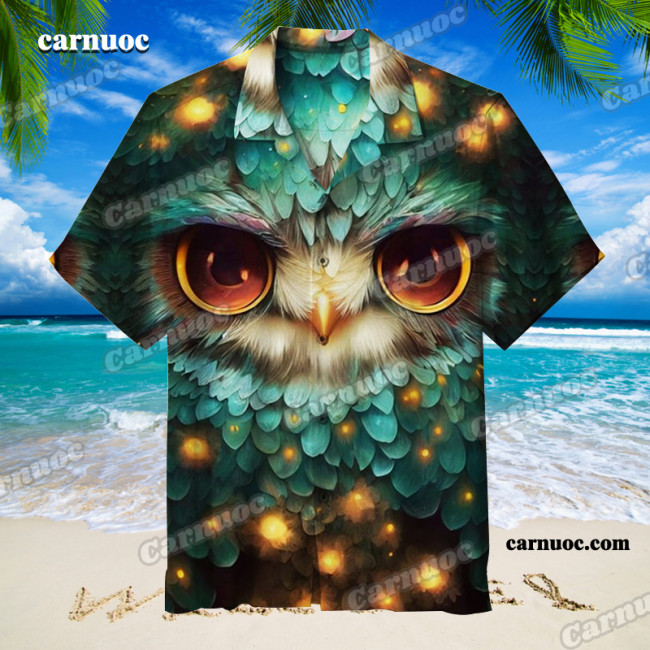 Owl - Bold, Majestic, and Mysterious - Captivating Fashion Statement l Hawaiian Shirt