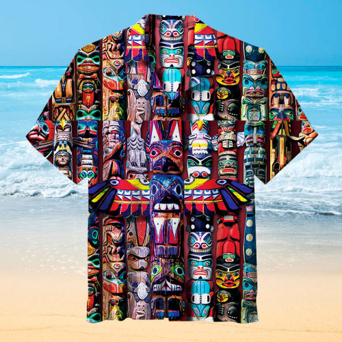 Vintage Totem Art Hawaiian Shirt