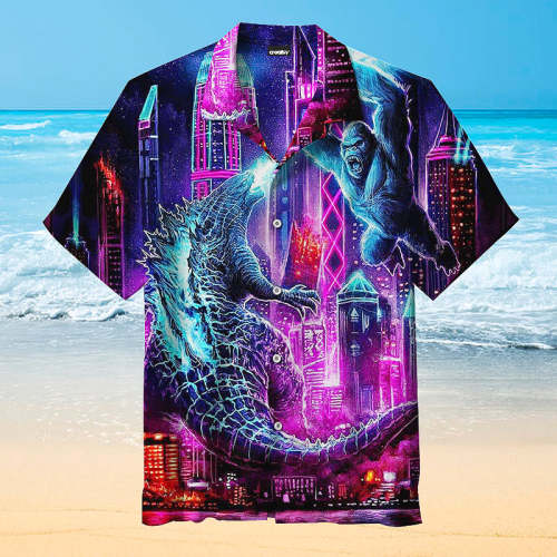 Godzilla vs. King Kong | Hawaiian Unisex Shirt