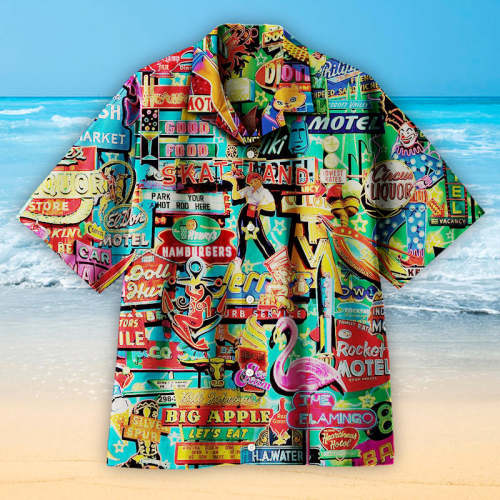 Kodak Neon Retro Signs Universal Hawaiian Shirt