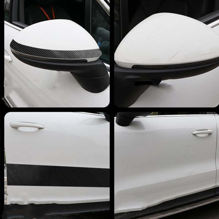 3M Universal 5D Car Door Sill Transparent Carbon Fiber Stickers Anti Scratch For