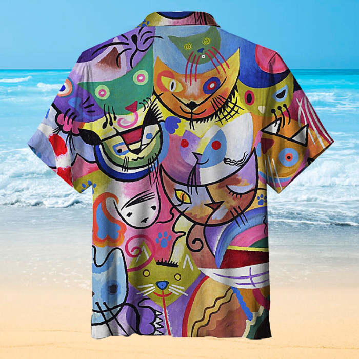 Kandinsky's Cats Canvas Print|Universal Hawaiian Shirt