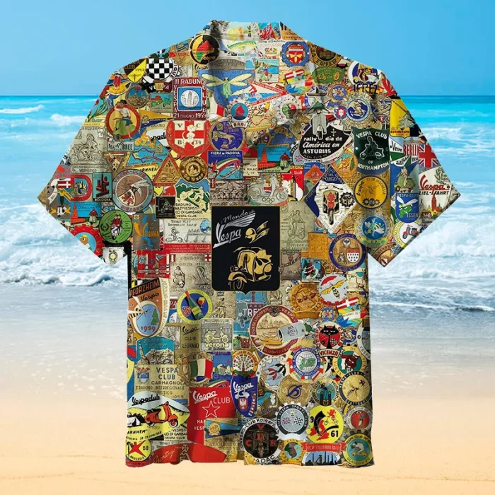 Vespa Plaketten |Universal Hawaiian Shirt