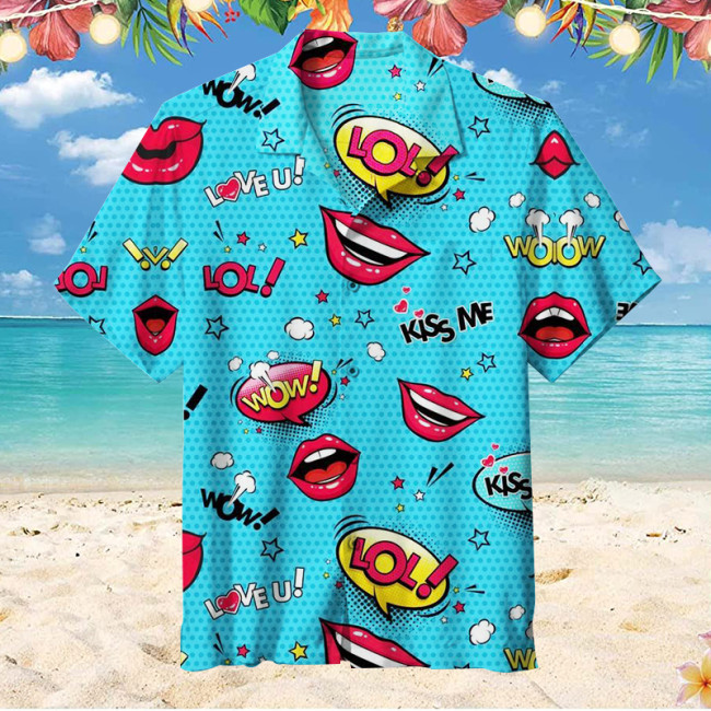 kiss Me |Unisex Hawaiian Shirt