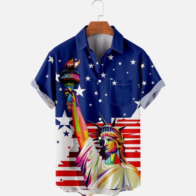 Statue of Liberty |hawaiian print shirt