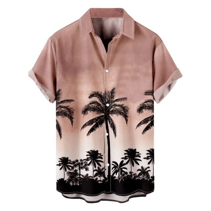 Men's Casual Printed Hawaiian Shirt