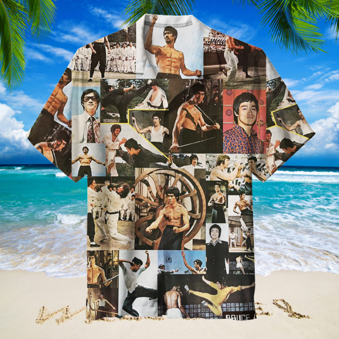 Bruce Lee retro poster collection Hawaiian Shirt