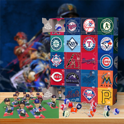 Baseball Advent Calendar -- The One With 24 Little Doors