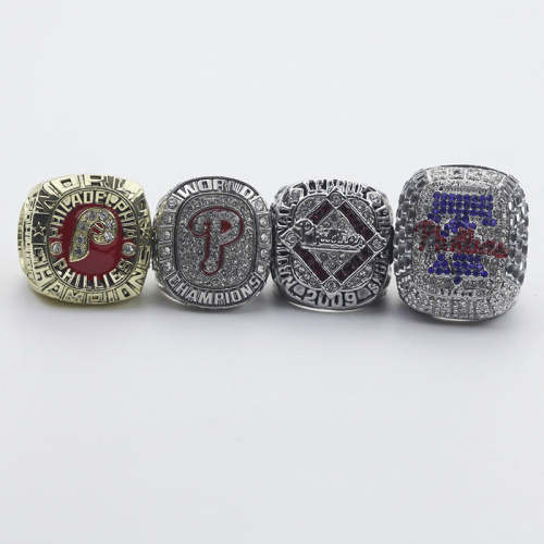 MLB 1980 2008 2009 2025 Philadelphia Phillies Championship Rings Set of 4