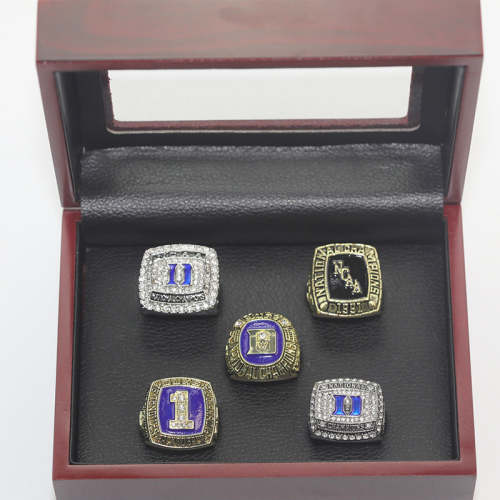 NCAA Duke Blue Devils University Championship Ring Set of 5