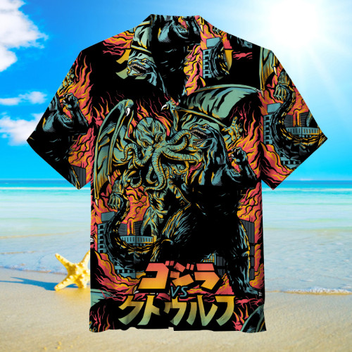Godzilla vs. Cthulhu  |  Hawaiian Shirt