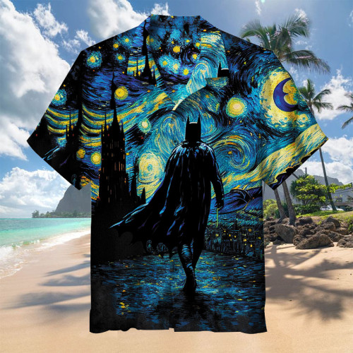 Batman in The Starry Night |  Hawaiian Shirt