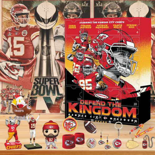 NEW Kansas City Chiefs Advent Calendar🎁24 Gifts Are In It