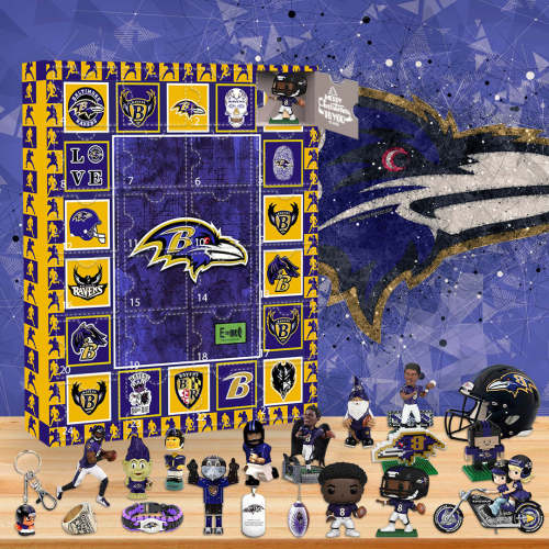 Baltimore Ravens Advent Calendar -- The One With 24 Little Doors