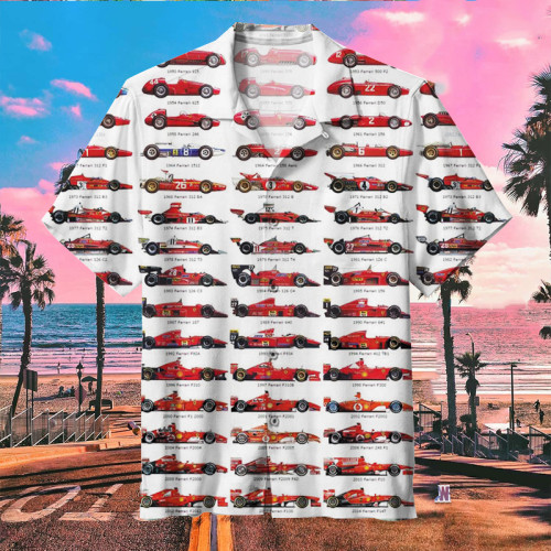 HE EVOLUTION OF FERRARI CARS IN FORMULA ONE | Unisex Hawaiian Shirt