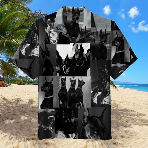 Doberman Art |  Hawaiian Shirt