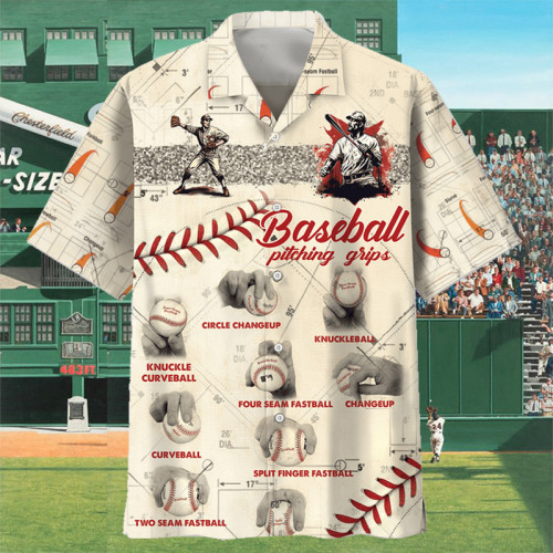 Baseball Pitching Grips | Unisex Hawaiian Shirt