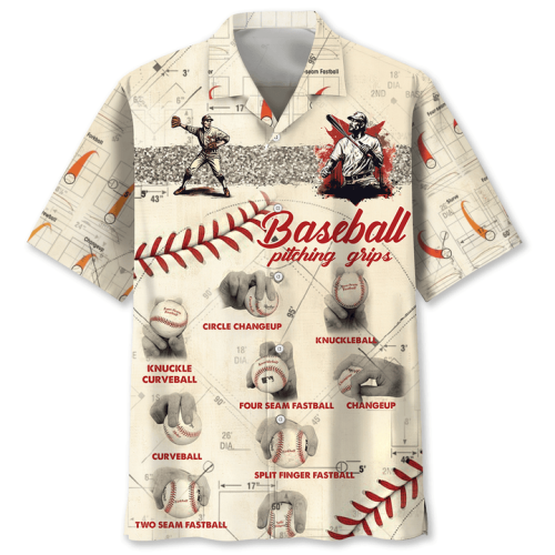 Baseball Pitching Grips | Unisex Hawaiian Shirt