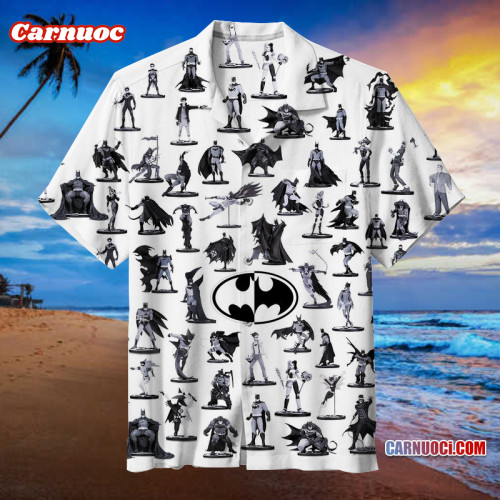 Batman Black & White Statues | Hawaiian Shirt