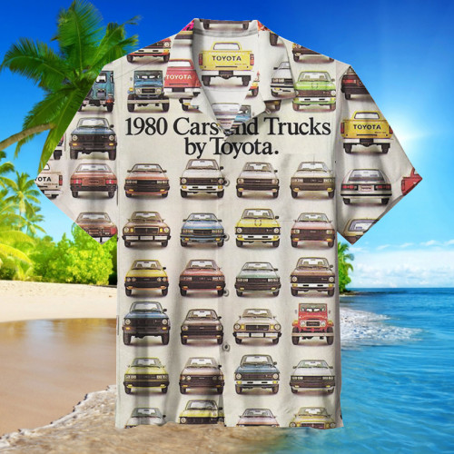 1980 Car and Trucks by Toyota | Unisex Hawaiian Shirt