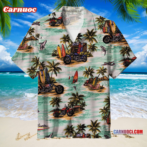 Beach racing off-road motorcycle |  Hawaiian Shirt