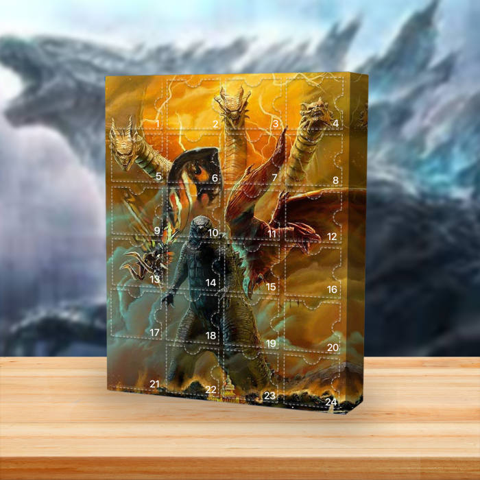 Godzilla Advent Calendar -- The One With 24 Little Doors