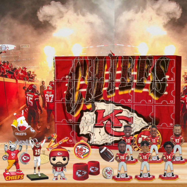 Kansas City Chiefs Advent Calendar🎁24 Gifts Are In It