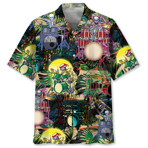 DRUM SKELETON | Unisex Hawaiian Shirt