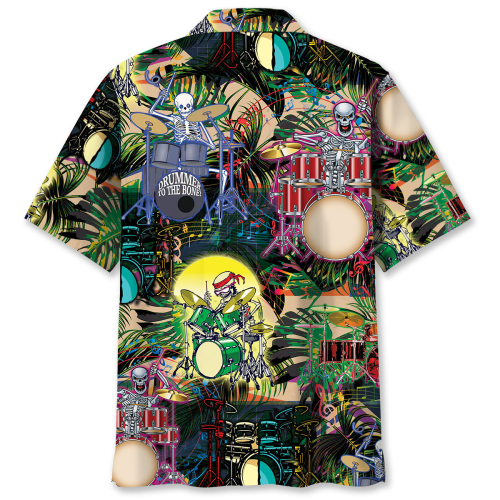 DRUM SKELETON | Unisex Hawaiian Shirt