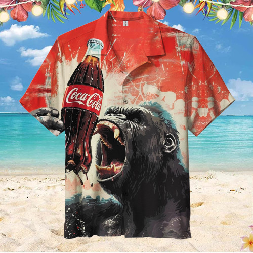 Coca-Cola & King Kong | Unisex Hawaiian Shirt