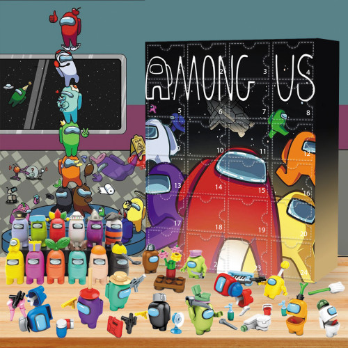 AMONG US Advent Calendar -- The One With 24 Little Doors