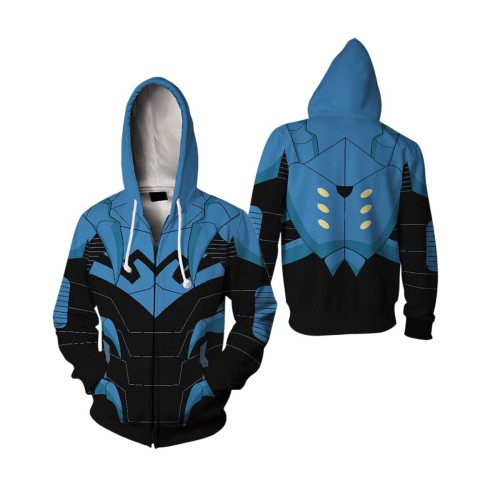 DC Super Hero Blue Beetle  | Hoodie zipper sweatshirt