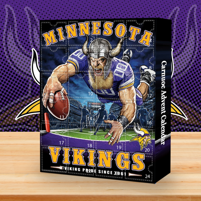 Minnesota Vikings 2024 Advent Calendar -- The One With 24 Little Doors