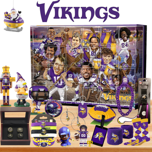 Minnesota Vikings 2024 Advent Calendar -- The One With 24 Little Doors
