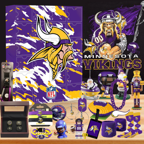 NEW Minnesota Vikings Advent Calendar -- The One With 24 Little Doors