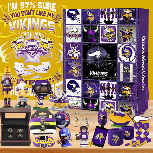 Minnesota Vikings Advent Calendar -- The One With 24 Little Doors