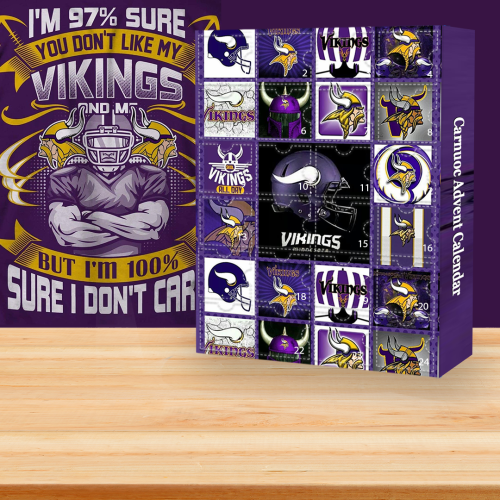 Minnesota Vikings Advent Calendar -- The One With 24 Little Doors