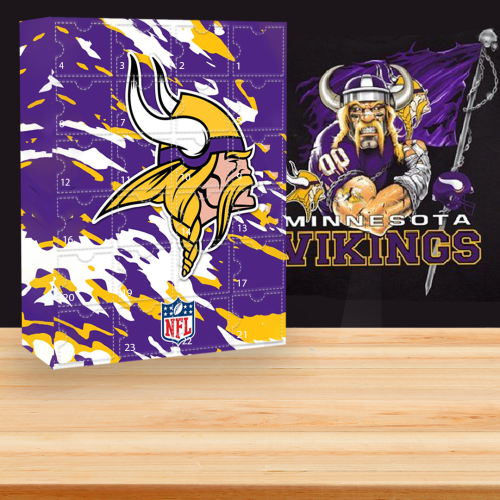 NEW Minnesota Vikings Advent Calendar -- The One With 24 Little Doors